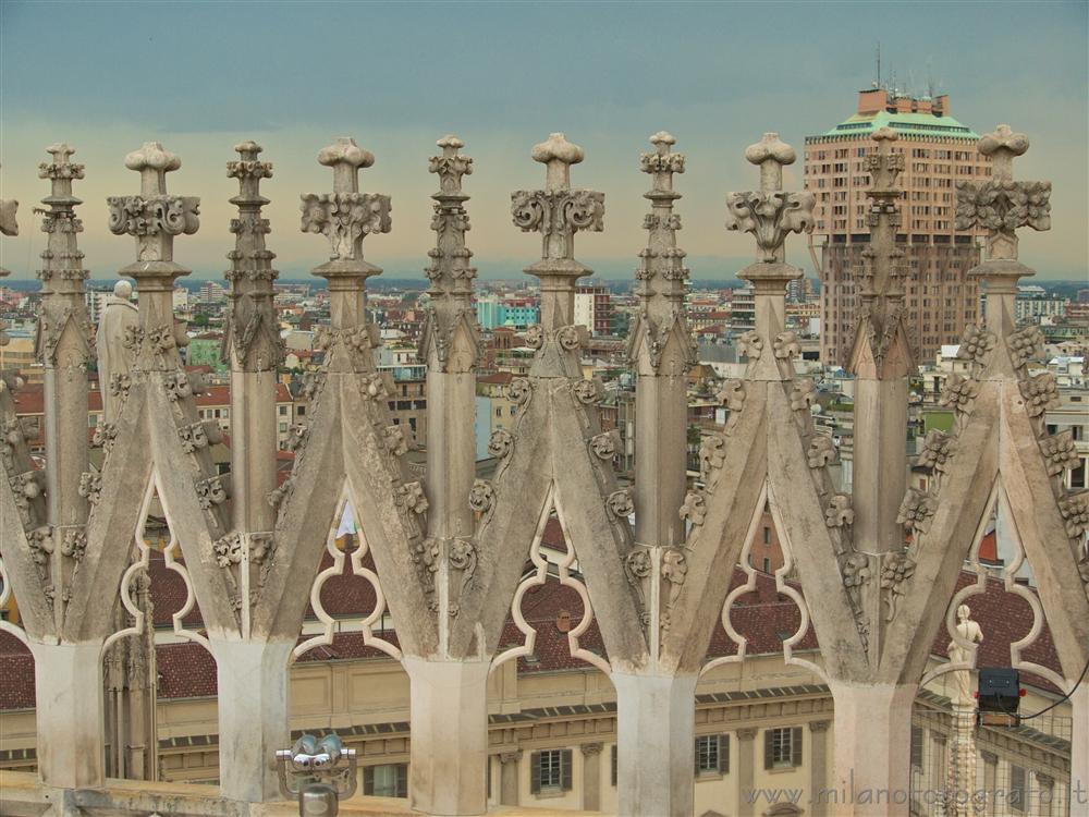 Milan (Italy) - Torre Velasca from the roof of the Duomo